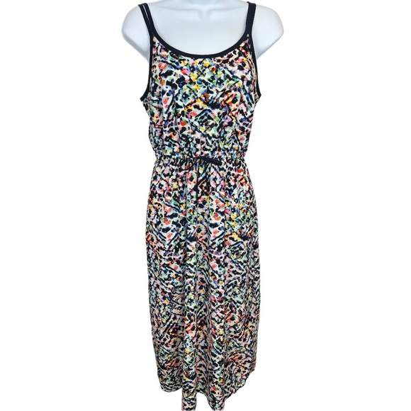 Athleta Sunbeam Easy Breezy Multicolor Spaghetti Strap Midi Dress - Picture 4 of 12